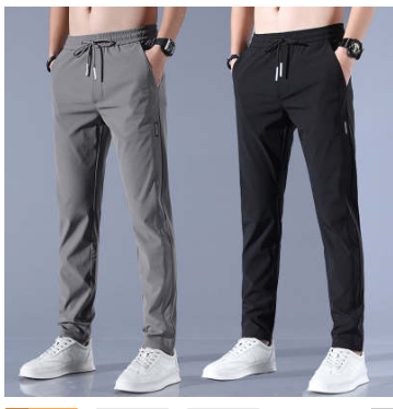 Drawstring Trousers Thin Casual Pants Korean Version Loose Straight