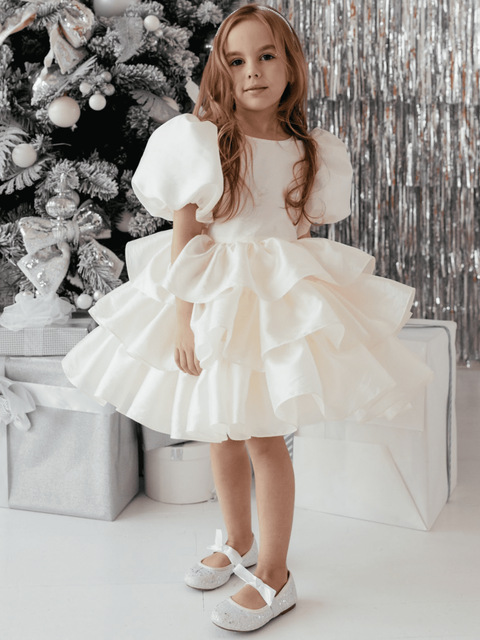 Dresses of Bride Fellow Kids Bow Short Sleeve Dresses of Bride Fellow Kids Bow Short Sleeve