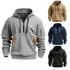 Dropped Shoulder Hooded Sweatshirt Men's Women's Plus Size Loose