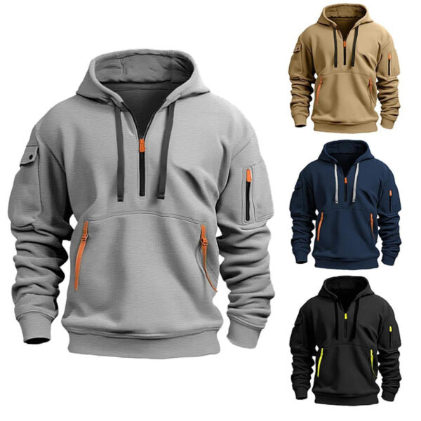 Dropped Shoulder Hooded Sweatshirt Men's Women's Plus Size Loose