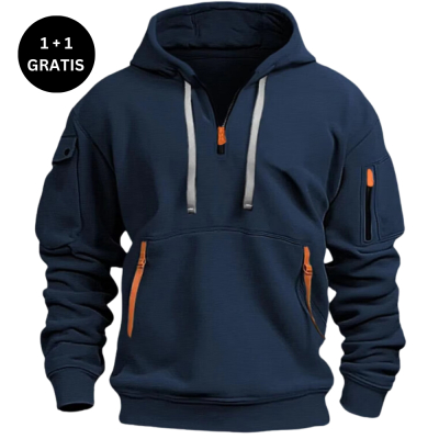 Dropped Shoulder Hooded Sweatshirt Men's Women's Plus Size Loose
