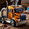 Durable Truck Coffee Mug Semi Handcrafted Cup Semi-trailer Shaped Durable Truck Coffee Mug Semi Handcrafted Cup Semi-trailer Shaped
