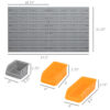 Durhand 44 Piece Wall Mounted Pegboard Tool Organizer Rack Kit
