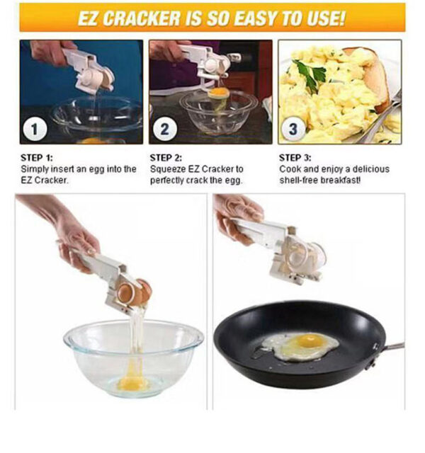 Egg Shell Cracker Handheld Plastic Breaker Opener Creative Separator