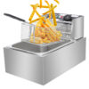 Electric Fryer Silver Stainless Steel Single Cylinder Electric Fryer Silver Stainless Steel Single Cylinder