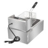 Electric Fryer Silver Stainless Steel Single Cylinder Electric Fryer Silver Stainless Steel Single Cylinder