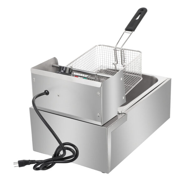 Electric Fryer Silver Stainless Steel Single Cylinder Electric Fryer Silver Stainless Steel Single Cylinder