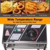 Electric Fryer Silver Stainless Steel Single Cylinder Electric Fryer Silver Stainless Steel Single Cylinder