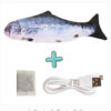 Electric Funny Cat Simulation Fish Beating USB Jumping Toy