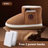 Electric Heating Shoes Rechargeable Foot Warmer Artifact Home Winter