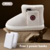 Electric Heating Shoes Rechargeable Foot Warmer Artifact Home Winter