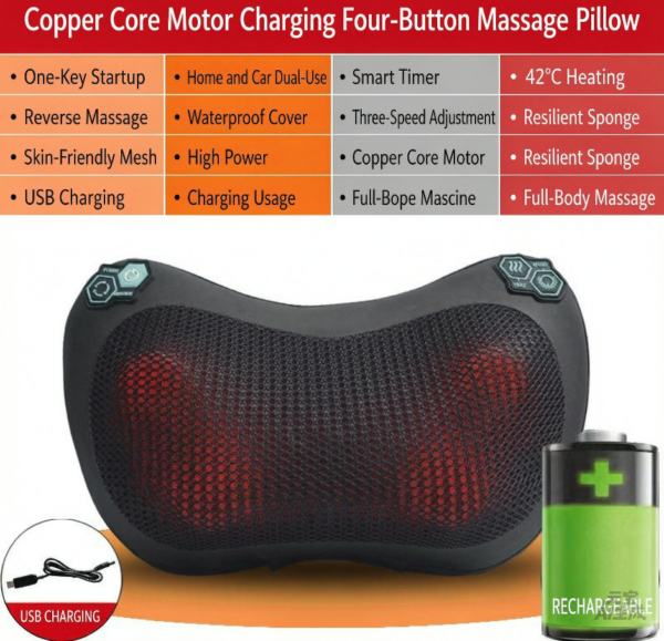 Electric Neck and Shoulder Massager with Heat Multifunctional Cervical