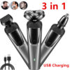Electric Shaver Mens Razor Rotary Waterproof Pop-up Beard Trimmer Wet Electric Shaver Mens Razor Rotary Waterproof Pop-up Beard Trimmer Wet