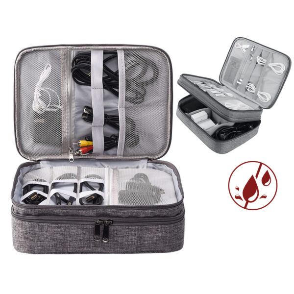 Electronics Organizer Travel Cable Bag Waterproof Portable Digital
