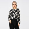 Elegant Ladies Print Front Drop Collar Blouse Elegant Ladies Print Front Drop Collar Blouse