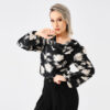 Elegant Ladies Print Front Drop Collar Blouse Elegant Ladies Print Front Drop Collar Blouse