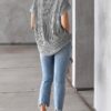 Elegant Plus Size Striped Blouse with Pocket - Casual Short Sleeve Elegant Plus Size Striped Blouse with Pocket - Casual Short Sleeve
