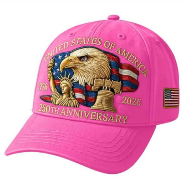 Embroidered American Eagle Head Baseball Cap - America 250th Embroidered American Eagle Head Baseball Cap - America 250th