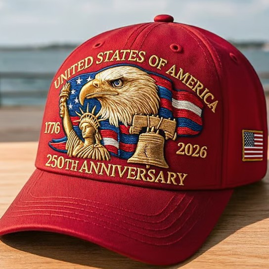 Embroidered American Eagle Head Baseball Cap - America 250th