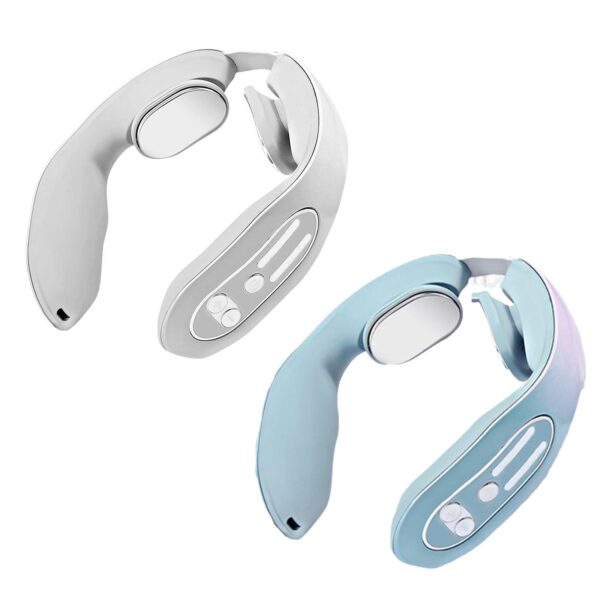 EMS Neck Acupoints Lymphvity Massager Device Intelligent with Heat Blue