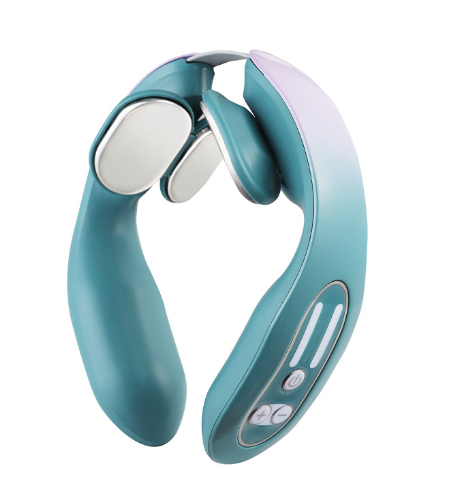 EMS Neck Acupoints Lymphvity Massager Device Intelligent with Heat Blue EMS Neck Acupoints Lymphvity Massager Device Intelligent with Heat Blue