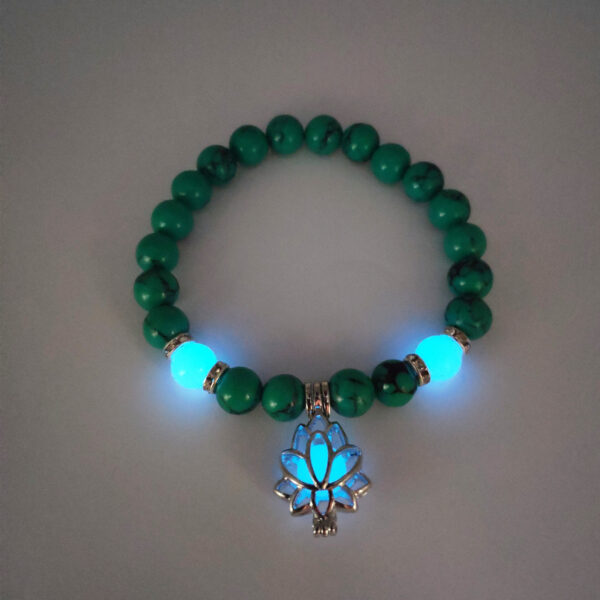 Energy Luminous Lotus Natural Stone Bracelet Yoga Healing Glow