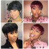 European Beauty Black Fashion Bob Head