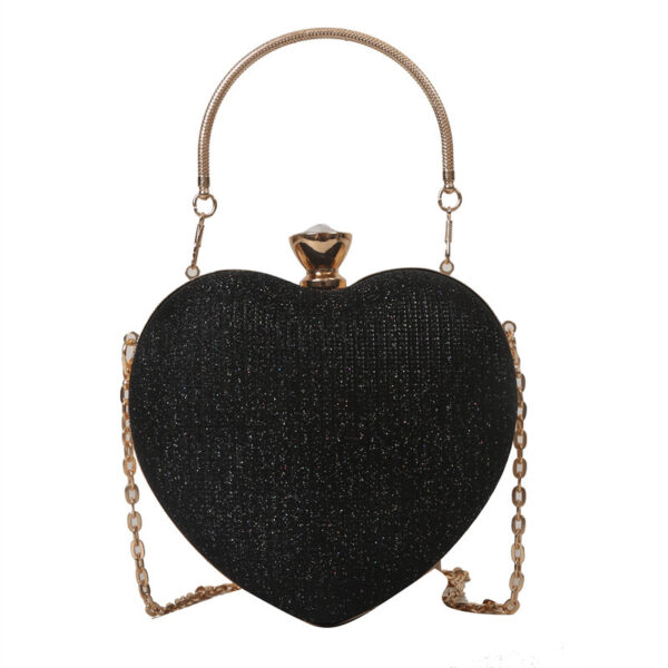 Evening Clutch Bag Women Shiny Handbag Heart Shape Metal Clutches Evening Clutch Bag Women Shiny Handbag Heart Shape Metal Clutches