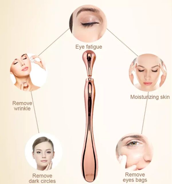 Eye Cream Stick Roller for Face Metal Spatula Puff Applicator Massager Eye Cream Stick Roller for Face Metal Spatula Puff Applicator Massager