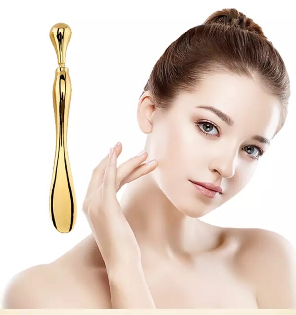Eye Cream Stick Roller for Face Metal Spatula Puff Applicator Massager Eye Cream Stick Roller for Face Metal Spatula Puff Applicator Massager