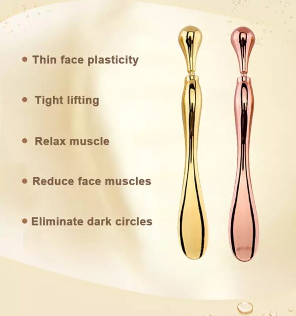 Eye Cream Stick Roller for Face Metal Spatula Puff Applicator Massager Eye Cream Stick Roller for Face Metal Spatula Puff Applicator Massager
