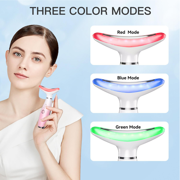 Facial and Neck Massager Pink Neck Beauty Device