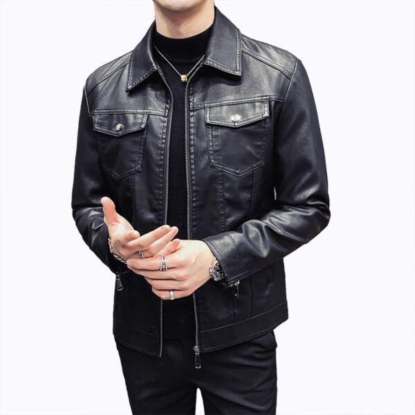 Fall Winter Men Quilted Casual Leather Clothing Fall Winter Men Quilted Casual Leather Clothing