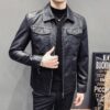 Fall Winter Men Quilted Casual Leather Clothing Fall Winter Men Quilted Casual Leather Clothing