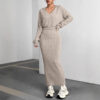 Fallwinter Hoodie Vest Skirt Slim Fit Two-piece Suit Fallwinter Hoodie Vest Skirt Slim Fit Two-piece Suit