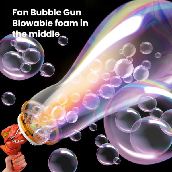 Fan Dinosaur Bubble Machine Blowing Toy Children's Handheld Cartoon Gun