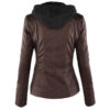 Fashion Detachable Hooded Jacket with Pockets Casual Solid Color Zipper Fashion Detachable Hooded Jacket with Pockets Casual Solid Color Zipper