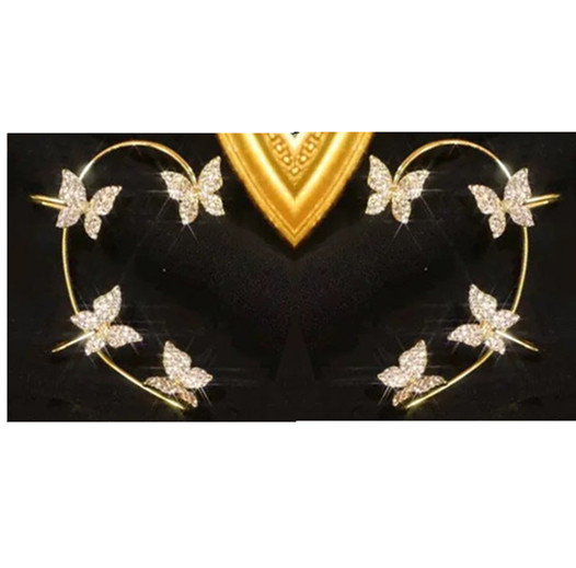 Fashion Earring Butterfly Ear Clip and Ear Hook Jewelry Fashion Earring Butterfly Ear Clip and Ear Hook Jewelry