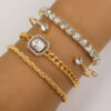 Fashion Jewelry 4 Pcs Crystal Bracelet Set Bohemian Design for Women Fashion Jewelry 4 Pcs Crystal Bracelet Set Bohemian Design for Women