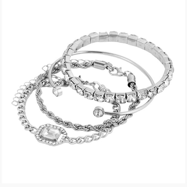 Fashion Jewelry 4 Pcs Crystal Bracelet Set Bohemian Design for Women Fashion Jewelry 4 Pcs Crystal Bracelet Set Bohemian Design for Women
