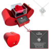 Fashion Jewelry Box Red Apple Christmas Gift Necklace Eternal Rose Fashion Jewelry Box Red Apple Christmas Gift Necklace Eternal Rose
