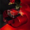 Fashion Jewelry Box Red Apple Christmas Gift Necklace Eternal Rose Fashion Jewelry Box Red Apple Christmas Gift Necklace Eternal Rose