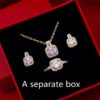 Fashion Jewelry Set Zircon Gem Pendant Chain Choker Necklace for Women Fashion Jewelry Set Zircon Gem Pendant Chain Choker Necklace for Women