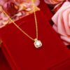 Fashion Jewelry Set Zircon Gem Pendant Chain Choker Necklace for Women Fashion Jewelry Set Zircon Gem Pendant Chain Choker Necklace for Women