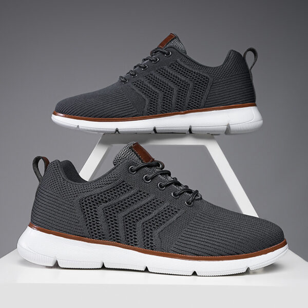 Fashion Lace-up Mesh Sneakers Casual Flying Woven Walking Sports Shoes
