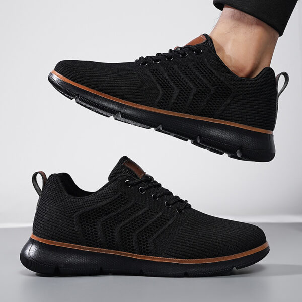 Fashion Lace-up Mesh Sneakers Casual Flying Woven Walking Sports Shoes