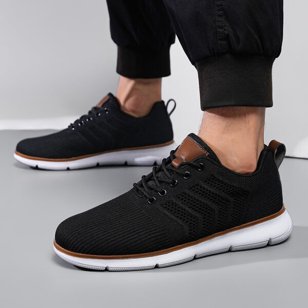 Fashion Lace-up Mesh Sneakers Casual Flying Woven Walking Sports Shoes