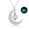 Fashion Moon Natural Glowing Stone Healing Necklace Women Gift Charm Fashion Moon Natural Glowing Stone Healing Necklace Women Gift Charm
