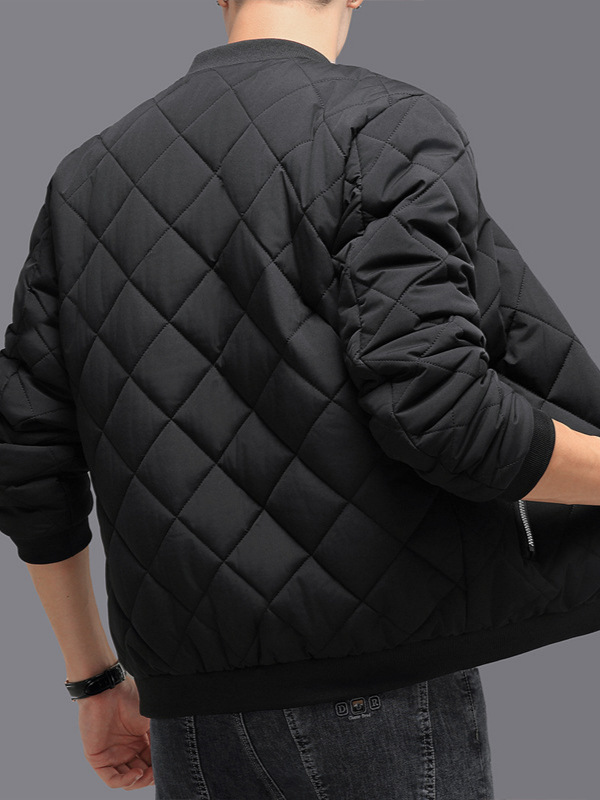 Fashion Rhombic-sewing Design Cotton Coat Winter Warm Thickened