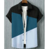 Fashion Trendy Men's Shirt Digital Printing Casual Breathable Stand